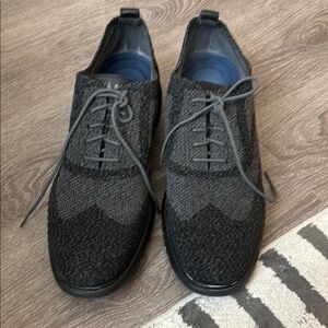 Men's Black and Gray Cole Haan Lace-Up Shoes